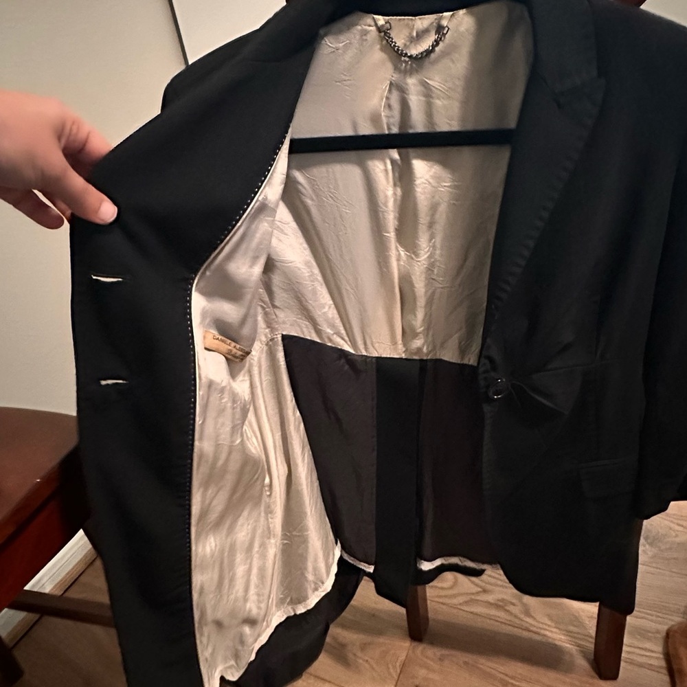 Daniele Alessandrini Black and Cream Blazer - Picture 7 of 7